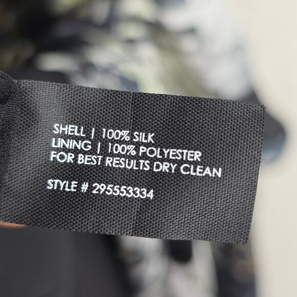 Club Monaco Sz0 100%Silk Geometric Shift SexyUnique Drop waist dress QuietLuxury - Picture 10 of 13